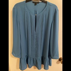 Banana Republic size L peplum blue blouse